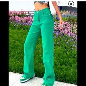 H&M divided Spring green Jean Pants